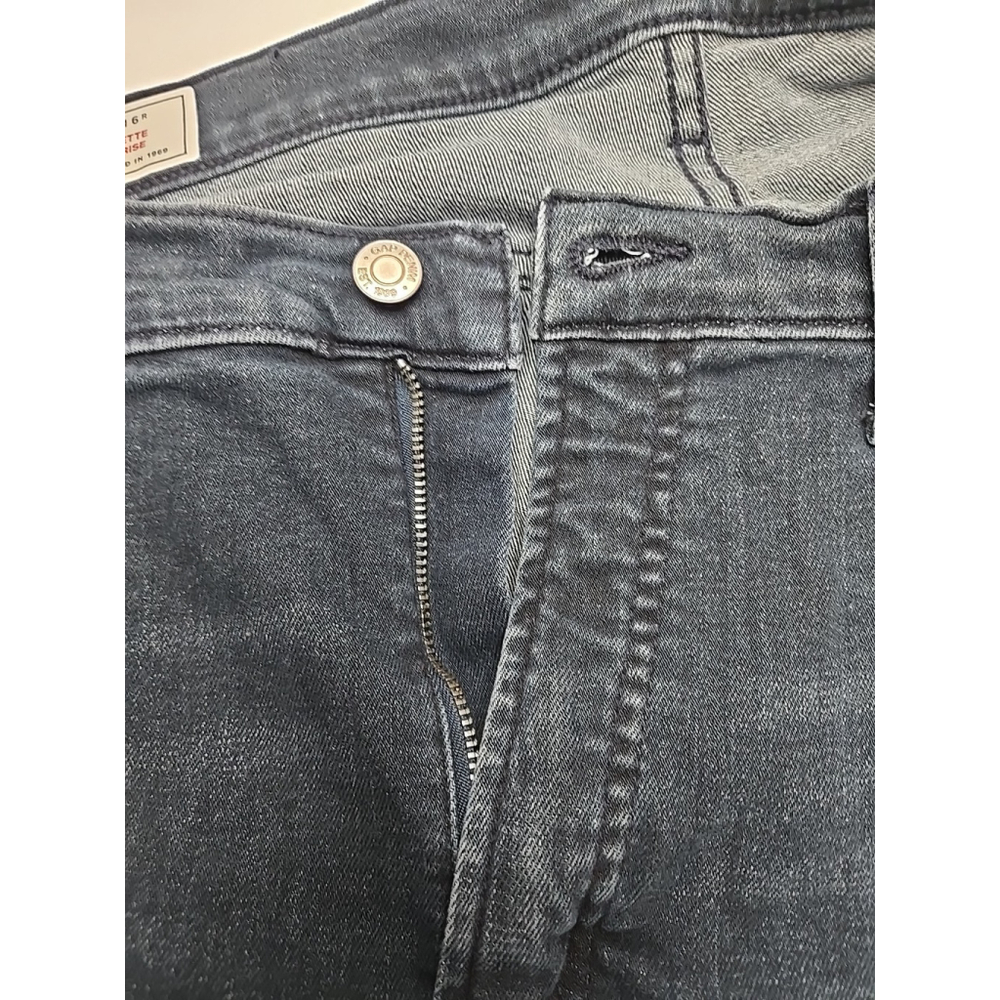 Gap Size 33 High Rise Cigarette Jeans Medium Wash Ankle Straight Denim - Picture 9 of 10